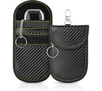 Cordovelle Faraday Bag for Key Blocker Bags 2-Pack - Anti-Theft Dual-Layer RFID Shielding Pouch for Car Keys & Credit Cards, Magic Seal Design, Portable Faraday Cage (3.8 × 8.0 in) (Dark Black)