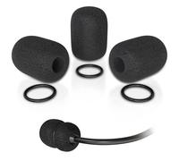 Cordro 3 PCS Mic Cover for Bose A20 Aviation Headset, Replacement Windscreen for Bose A30 A20 Microphone Spongue Pop Filter, Foam Cover WindScreen Black