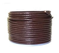 Cords Craft | 2mm Round Genuine Leather String Cord for Jewelry Making Necklaces Bracelets Beading Work Crafts and Hobby Projects (Dark Brown, 21.87 Yards)