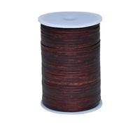 Cords Essentials 3 mm Flat Genuine Leather String Cord, Rope for Jewelry Making, Necklaces, Bracelets, Wraps, Whips, Crafts and Hobby Projects (Distress Light Brown)