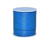 Cords Essentials Round Genuine Leather String Cord, Rope for Jewelry Making, Necklaces, Bracelets, Kumihimo Braiding, Wraps, Crafts and Hobby Projects (Blue, 1.5 MM)