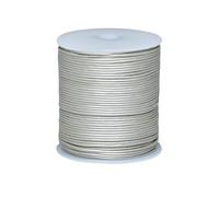 Cords Essentials Round Genuine Leather String Cord, Rope for Jewelry Making, Necklaces, Bracelets, Kumihimo Braiding, Wraps, Crafts and Hobby Projects (Metallic Pearl, 1.5 MM)