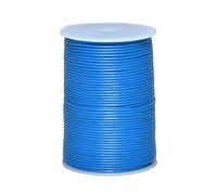 Cords Essentials Round Genuine Leather String Cord, Rope for Jewelry Making, Necklaces, Bracelets, Kumihimo Braiding, Wraps, Crafts and Hobby Projects (Blue, 2.0 MM)