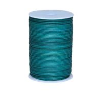 Cords Essentials Round Genuine Leather String Cord, Rope for Jewelry Making, Necklaces, Bracelets, Kumihimo Braiding, Wraps, Crafts and Hobby Projects (Distressed Midnight Green, 2.0 MM)