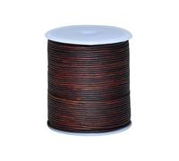 Cords Essentials Round Genuine Leather String Cord, Rope for Jewelry Making, Necklaces, Bracelets, Kumihimo Braiding, Wraps, Crafts and Hobby Projects (Distressed Light Brown, 1.5 MM)
