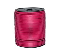 Cords Essentials Round Genuine Leather String Cord, Rope for Jewelry Making, Necklaces, Bracelets, Kumihimo Braiding, Wraps, Crafts and Hobby Projects (Pink, 3.0 MM)