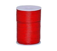 Cords Essentials Round Genuine Leather String Cord, Rope for Jewelry Making, Necklaces, Bracelets, Kumihimo Braiding, Wraps, Crafts and Hobby Projects (Red, 2.0 MM)