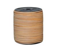 Cords Essentials Round Genuine Leather String Cord, Rope for Jewelry Making, Necklaces, Bracelets, Kumihimo Braiding, Wraps, Crafts and Hobby Projects (Distressed Natural, 3.0 MM)