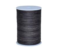 Cords Essentials Round Genuine Leather String Cord, Rope for Jewelry Making, Necklaces, Bracelets, Kumihimo Braiding, Wraps, Crafts and Hobby Projects (Distressed Gray, 2.0 MM)