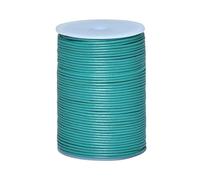 Cords Essentials Round Genuine Leather String Cord, Rope for Jewelry Making, Necklaces, Bracelets, Kumihimo Braiding, Wraps, Crafts and Hobby Projects (Turquoise, 2.0 MM)