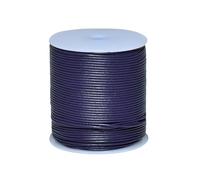 Cords Essentials Round Genuine Leather String Cord, Rope for Jewelry Making, Necklaces, Bracelets, Kumihimo Braiding, Wraps, Crafts and Hobby Projects (Violet, 1.5 MM)