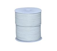 Cords Essentials Round Genuine Leather String Cord, Rope for Jewelry Making, Necklaces, Bracelets, Kumihimo Braiding, Wraps, Crafts and Hobby Projects (White, 1.5 MM)