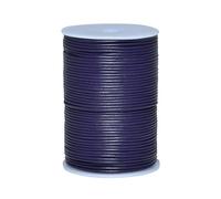 Cords Essentials Round Genuine Leather String Cord, Rope for Jewelry Making, Necklaces, Bracelets, Kumihimo Braiding, Wraps, Crafts and Hobby Projects (Violet, 2.0 MM)