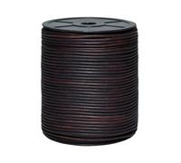 Cords Essentials Round Genuine Leather String Cord, Rope for Jewelry Making, Necklaces, Bracelets, Kumihimo Braiding, Wraps, Crafts and Hobby Projects (Distressed Dark Brown, 3.0 MM)