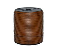 Cords Essentials Round Genuine Leather String Cord, Rope for Jewelry Making, Necklaces, Bracelets, Kumihimo Braiding, Wraps, Crafts and Hobby Projects (Light Brown, 3.0 MM)