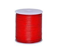Cords Essentials Round Genuine Leather String Cord, Rope for Jewelry Making, Necklaces, Bracelets, Kumihimo Braiding, Wraps, Crafts and Hobby Projects (Red, 1.5 MM)