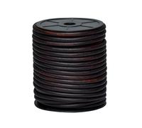 Cords Essentials Round Leather String Cord 6mm Distressed Dark Brown 5.5 Yards