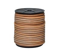 Cords Essentials Round Leather String Cord 6mm Distressed Natural 5.5 Yards