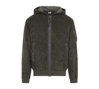 Corduroy 350 Full Zip Hooded Sweatshirt - male - C.P. Company - Light Jackets - Green - M - Jackets M
