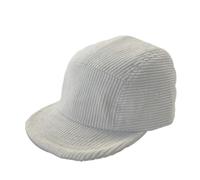 Corduroy 5 Panel Cap for Men Women Soft Cotton Unstructured Peaked Caps Plasticity Brim Snapback Comfortable Hat Outdoor for Outdoor Sports, Travel(White,M (56-59cm))