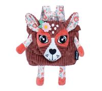 Corduroy Backpack - Melimelos the Deer Les Deglingos Maroon One Size