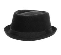 Corduroy Black Pork Pie Hat Cord Mens Adults Cotton Porkpie Trilby (UK, Numeric, 7, Black)
