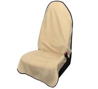 Corduroy Car Seat Cover waterproof sweat Non-Slip Front Seat Single Beige