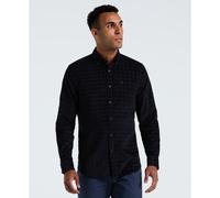 Corduroy Check Shirt In Dark Sapphire