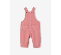 Corduroy Dungarees for Babies, Heart-Shaped Pockets dusky pink
