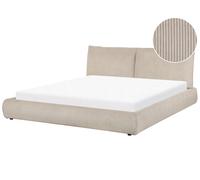 Corduroy EU Super King Size Bed Taupe VINAY