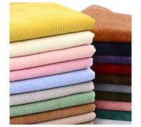 Corduroy Fabric Solid Color Thick DIY Sewing Crafts Materials, Ribbed Fabric, Perfect for Sewing, Crafting, Home Decor Projects, Coat, Shirt, Dress, Pants, Costume, Sofa, 50x155cm (Color : Khaki)