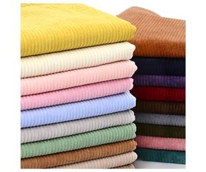 Corduroy Fabric Solid Color Thick DIY Sewing Crafts Materials, Ribbed Fabric, Perfect for Sewing, Crafting, Home Decor Projects, Coat, Shirt, Dress, Pants, Costume, Sofa, 50x155cm (Color : Khaki)