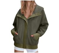 Corduroy Jackets for Women UK Ladies Full Zip Hoodie Coat Cotton Cardigan with Pockets Soft Long Sleeve Hooded Sweatshirt Overcoat Casual Loose Comfy Outwear Ladies Jumper Tops for Autumn Winter