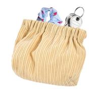 Corduroy Lipstick Bag, Corduroy Storage Bag - Storage Bag Organizer for Small Corduroy Elastics, Portable Pocket Cosmetic Bag for Lipstick, Apricot, Please refer to the description, Please refer to
