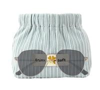 Corduroy Lipstick Bag, Small Corduroy Bag | Small Cosmetic Bag in Soft A - Portable Organization Case with Elastic Opening, Og Bags, blue, Please refer to the description, Please refer to description