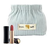 Corduroy Lipstick Bag - Soft Small Corduroy Makeup Bag,Fashionable Organizing Pouch for Makeup, Storage Bags for Girls, Women, Females, Ladies