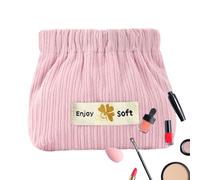 Corduroy Makeup Bag, Corduroy Lipstick Bag | Small in a Cosmetics | Portable Organization Case with Elastic Opening, Goggy Bags, pink, Please refer to the description, Please refer to description