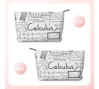 Corduroy Makeup Bag Daily Use Cosmetic Makeup Bag Portable Travel Toiletry Bag,Math Geometry Geek Calculus