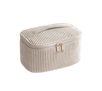 Corduroy Makeup Bag - Large Capacity Soft Toiletry Bag, Aesthetic Design Travel Makeup Bags | Cosmetic Case for Women and Girls, Home, School, Offices, a, Please refer to the description