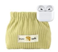 Corduroy Makeup Bag - Small Soft Makeup Bag Portable Elastic Closure Clutch Bag | Ideal for Organizing Hairpins, Headbands, and Cotton Buds, Como, green, Please refer to the description, Please refer