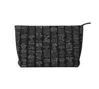 Corduroy Makeup Bag Zipper Toiletry Bag Cosmetic Pouch Travel/Beach Essentials Gift for Her - Programmer Programming Code