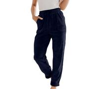 Corduroy Pants for Women High Waisted Wide Leg Trouser Comfy Drawstring Elastic Waist Pant with Pockets Straight Legs Joggers for Ladeis Plain Lounge Trousers Workout Yoga Sweatpant Clearance