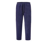Corduroy Pants Loose Men, Elasticated Waist Tracksuit Bottoms, Solid Color Sweatpants with Drawstring, Straight Leg Loose Jogging Pant Casual Classic Regular Fit Joggers Trousers S-5Xl Blue