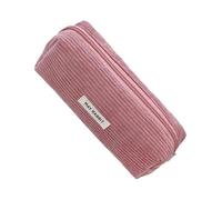Corduroy Pencil Case,Cute Pencil Pouch | Stationery Pen Storage Case,Student Pencil Pouch,Cosmetic Bag,Corduroy Cosmetic Bag,Women Girls Makeup Wallet, Meat powder, 説明を参照してください, See Description