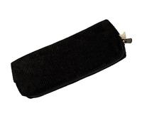 Corduroy Pencil Case, Large Capacity Pen Case, Black/White, Consulte la descripción, See description