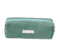 Corduroy Pencil Case - Large Capacity School Pencil Case | Pencil Bag for Girls | Solid Color Storage Organizer and Cosmetic Bag Portable Zipper Teenagers, light green, riferimento alla