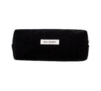 Corduroy Pencil Case - Large Stationery Organizer | SPECH MULTIFUNCTIONAL STORAGE STORAGE | Corduroy Makeup Bag For Cosmetics | Zipper Soup, Black, Se référer au descriptif, Refer to description