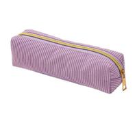 Corduroy Pencil Case, Narrow Style, Solid Color Stationery Bag | Slim Corduroy Pouch With Spacious Interior, Stores Pens Erasers Rulers Cards For Daily Study Work
