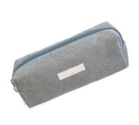 Corduroy Pencil Case - Pencil Case for Girls | Corduroy Pencil Organizer Case, Portable Pencil Organizer Box with Zipper, Aesthetic Pencil Case for School Element, Gray, Fare riferimento alla