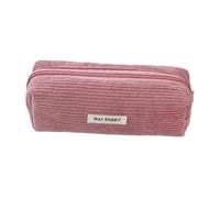 Corduroy Pencil Pouch - Creative Stationery Bag, Corduroy Stationery Pouch | Portable Stationery Case School Supplies, Cute Corduroy Pen Case, Large Capacity Zipper Stationery Bag
